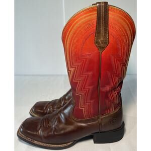 Ariat Women's Round Up Waylon Rodeo Boots Tan with Sunrise Shaft #10021587 Sz 8B